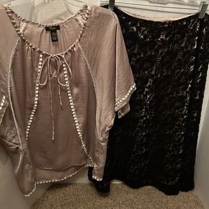 2 piece skirt and blouse. 12 and M. MIX and Cupio